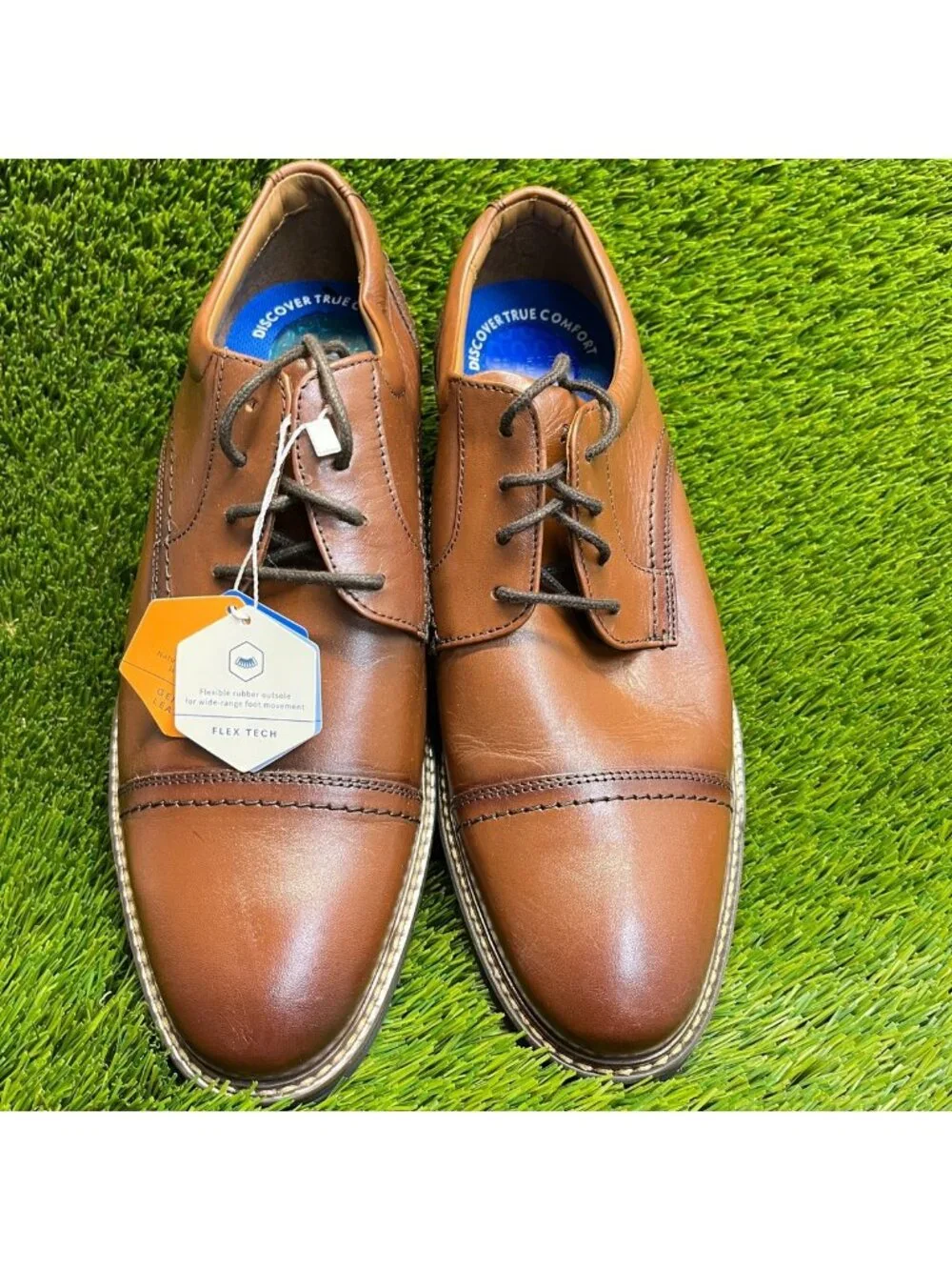 Nunn Bush Westfield Mens Size 10 Brown Casual Classic Cap Toe Oxford Dress Shoes